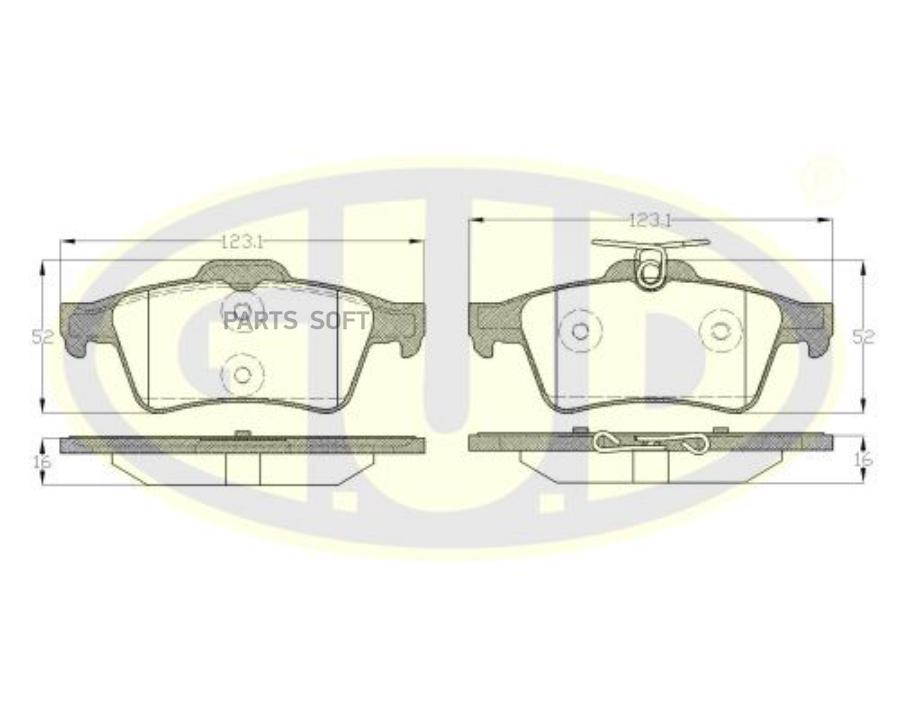 Тормозные колодки G.U.D. передние дисковые GBP084230