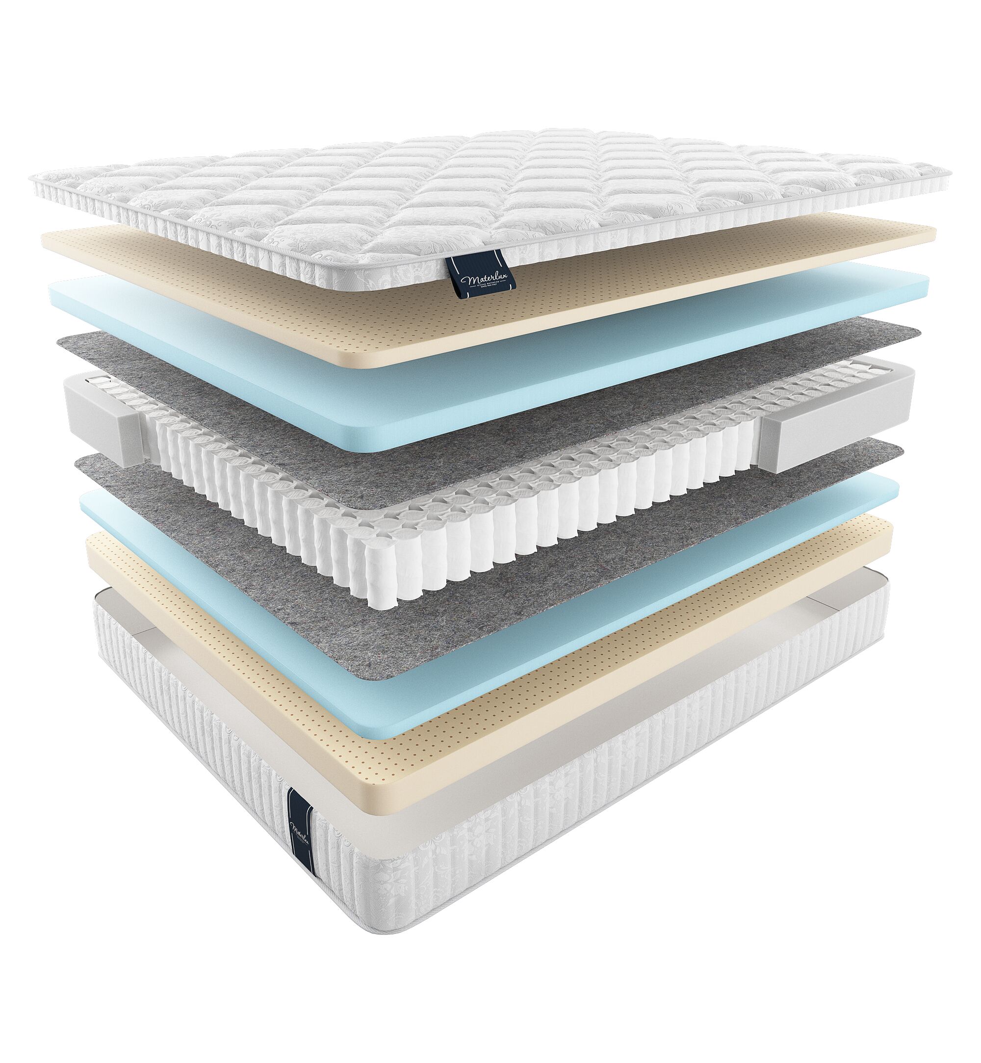 

Матрас Materlux New Elite Robusto 135х200, Бежевый;белый;серый;серебристый, Robusto