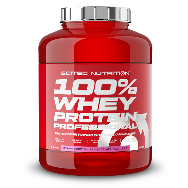 Scitec Nutrition 100% Whey Protein Professional 2350 г, клубника-белый шоколад