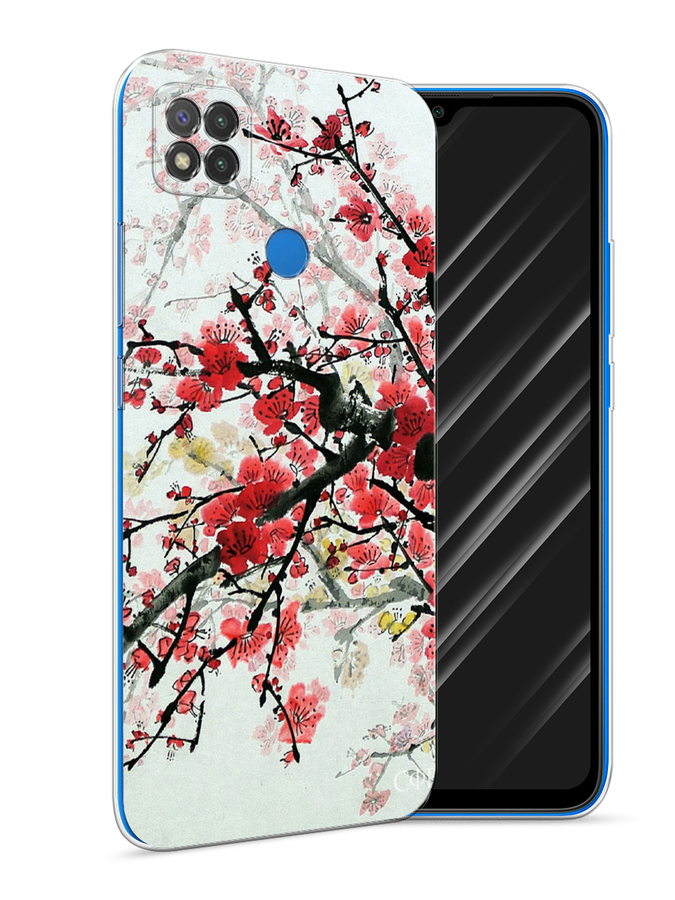 

Чехол Awog на Xiaomi Redmi 9C "Сакура", Розовый;черный, 39050-4
