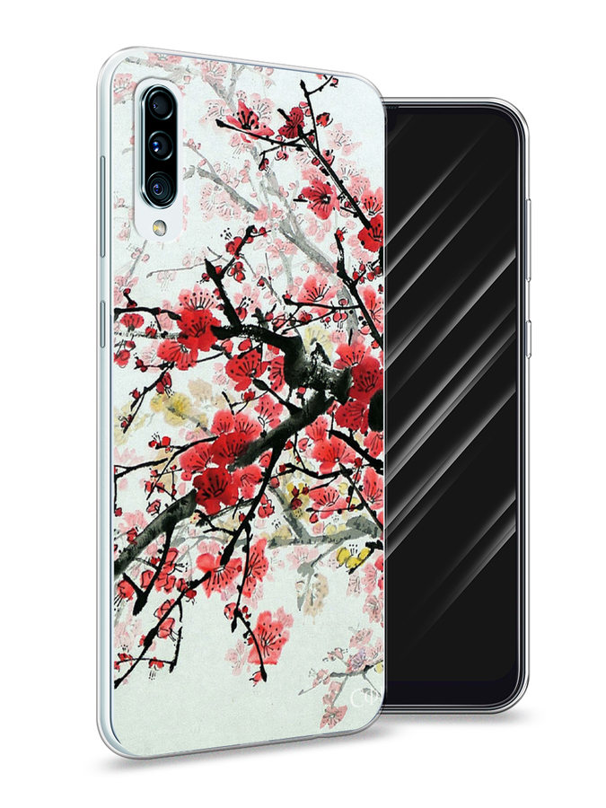 

Чехол Awog на Samsung Galaxy A50 "Сакура", Розовый;черный, 27750-4