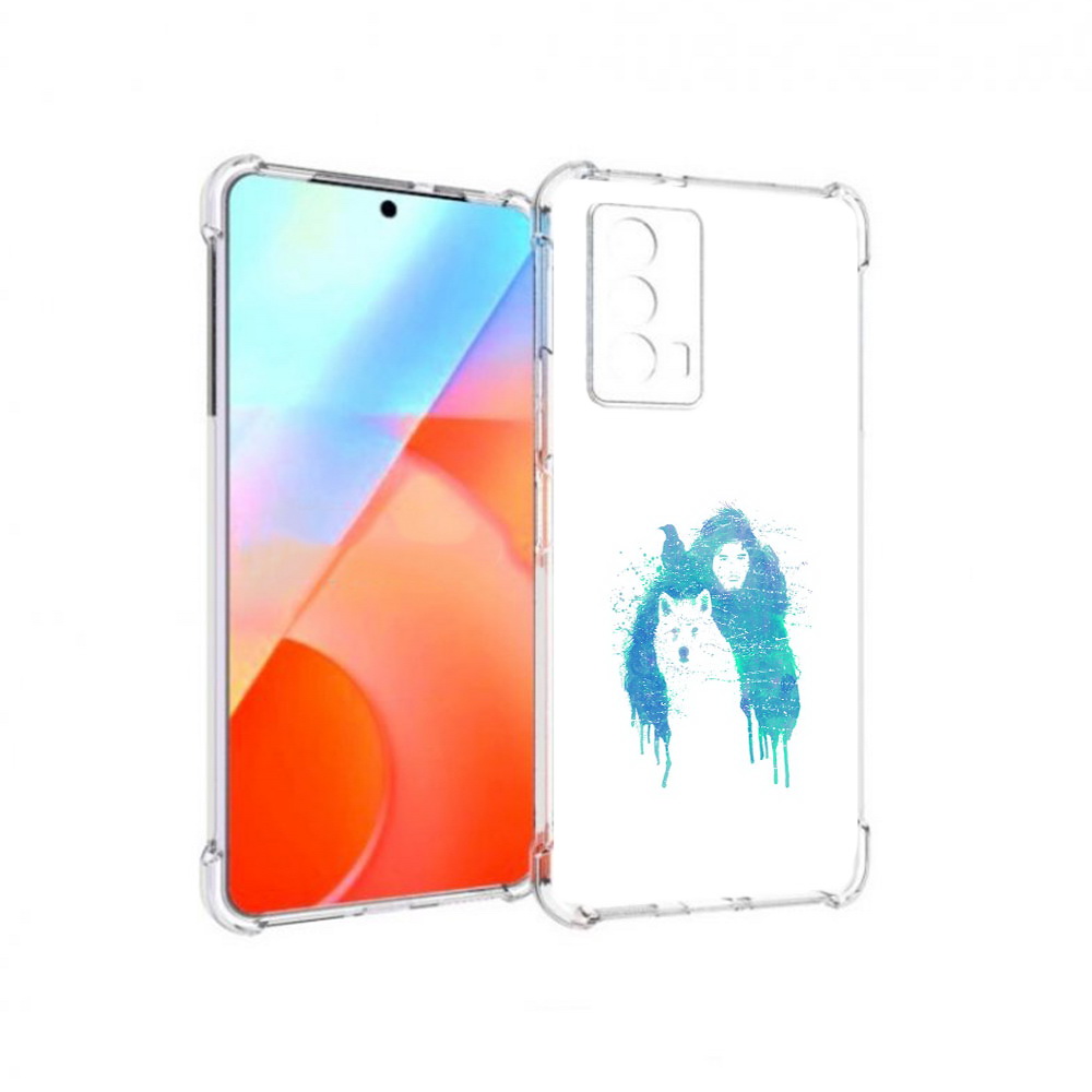 

Чехол MyPads Tocco для Vivo iQOO Z5 джон сноу (PT226980.401.323), Прозрачный, Tocco