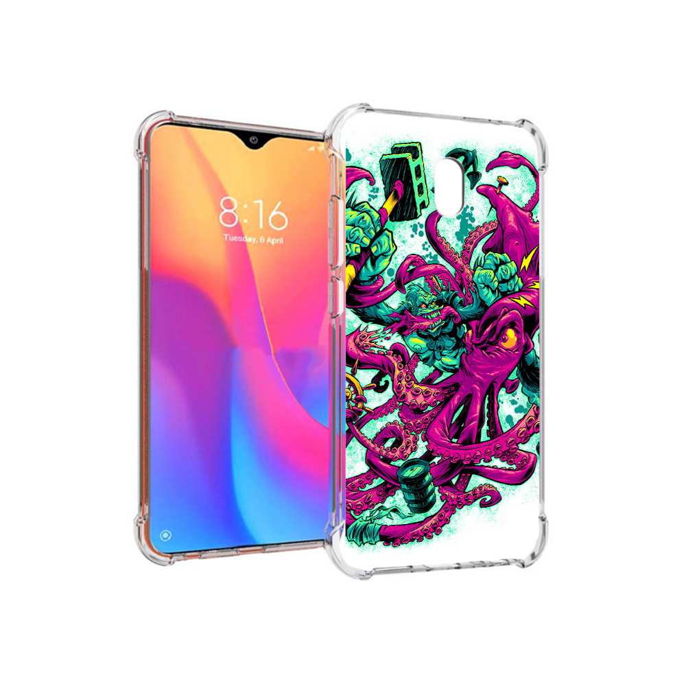 

Чехол MyPads Tocco для Xiaomi Redmi 8A фиолетовый кракен (PT138948.272.657), Прозрачный, Tocco