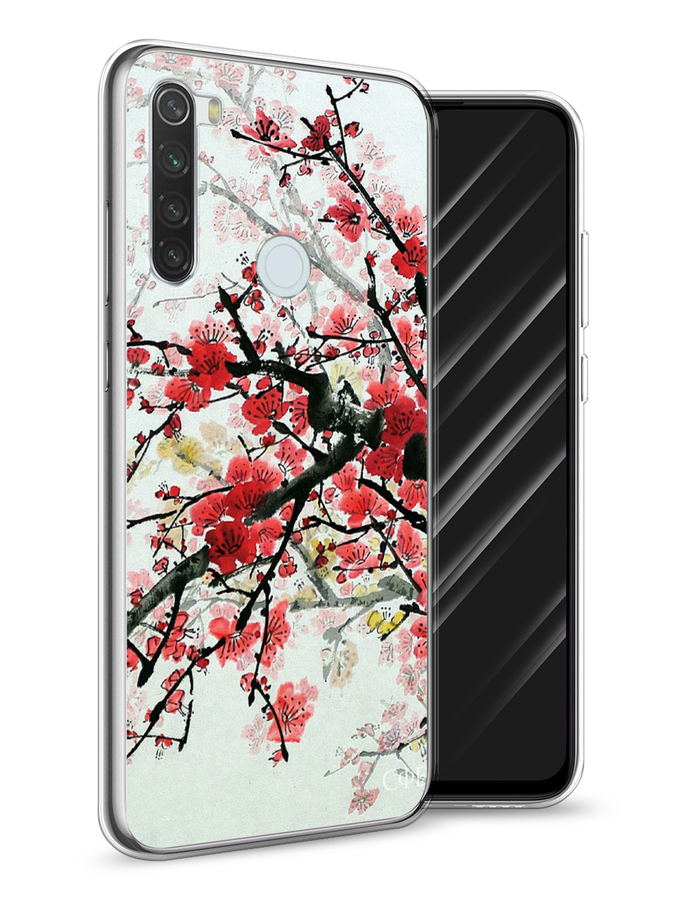 

Чехол Awog на Xiaomi Redmi Note 8T "Сакура", Розовый;черный, 37450-4
