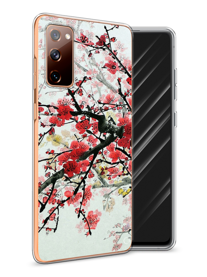 

Чехол Awog на Samsung Galaxy S20 FE / Самсунг S20 FE "Сакура", Розовый;черный, 2101350-4