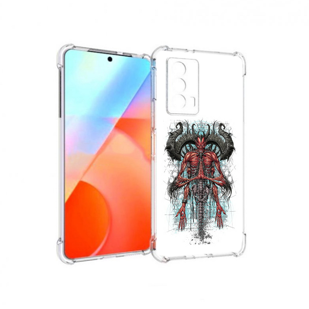 

Чехол MyPads Tocco для Vivo iQOO Z5 дьявол (PT226980.401.340), Прозрачный, Tocco