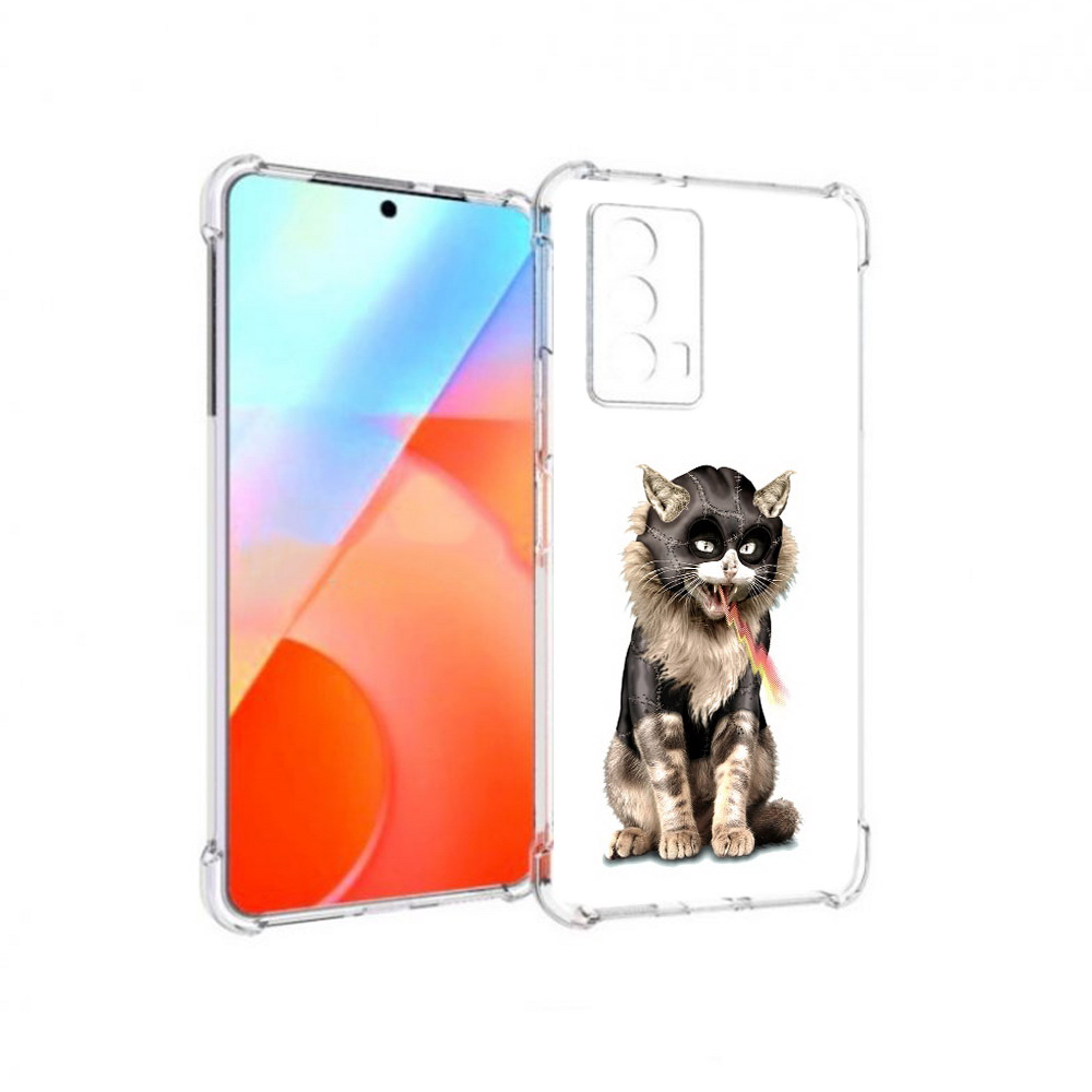 

Чехол MyPads Tocco для Vivo iQOO Z5 дьяволский кот (PT226980.401.341), Прозрачный, Tocco