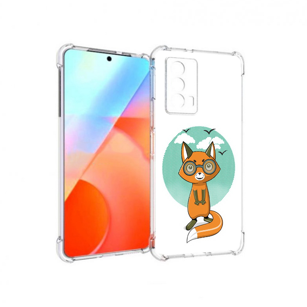 

Чехол MyPads Tocco для Vivo iQOO Z5 задумчивая лиса (PT226980.401.348), Прозрачный, Tocco