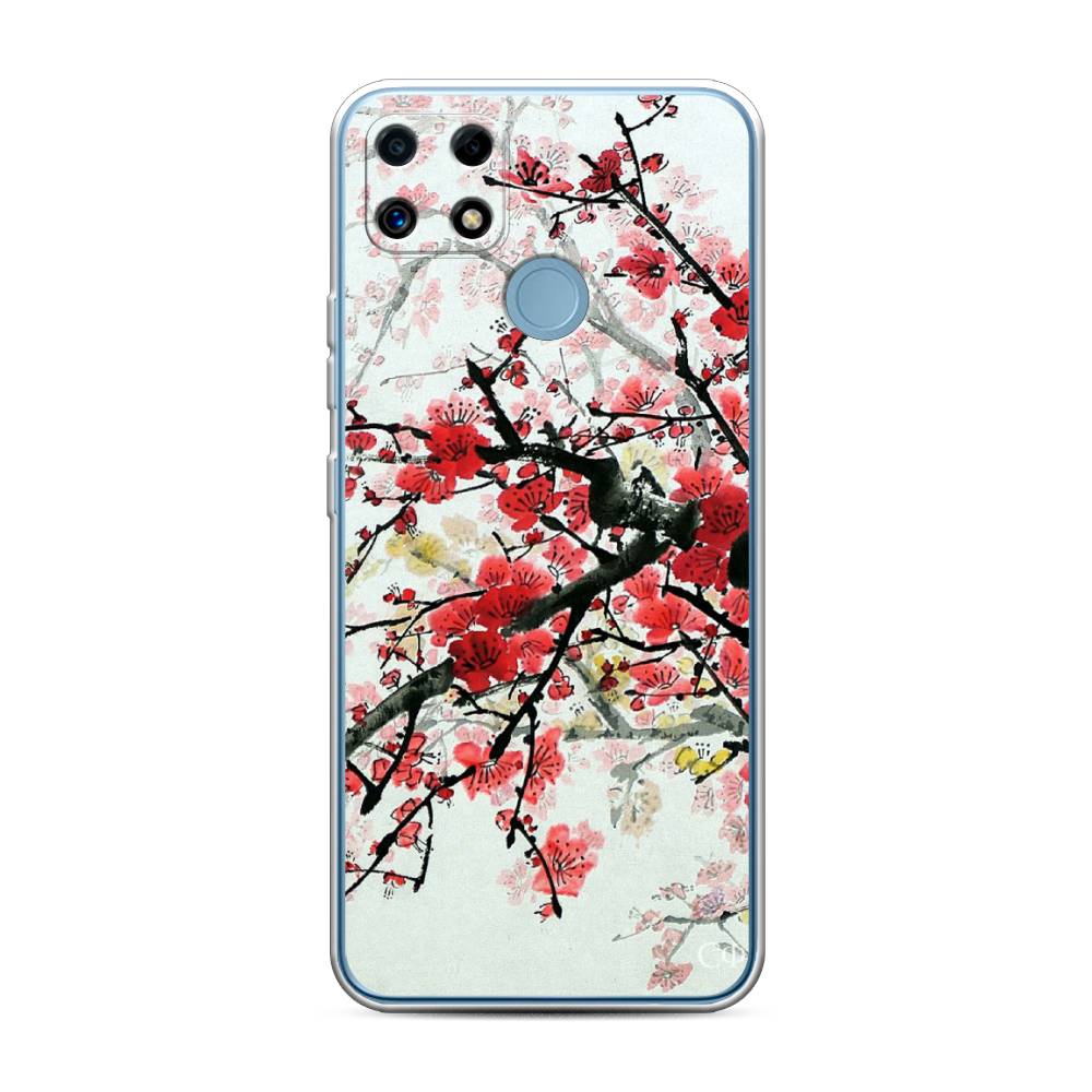

Чехол Awog на Realme C25 "Сакура", Розовый;черный, 256950-4