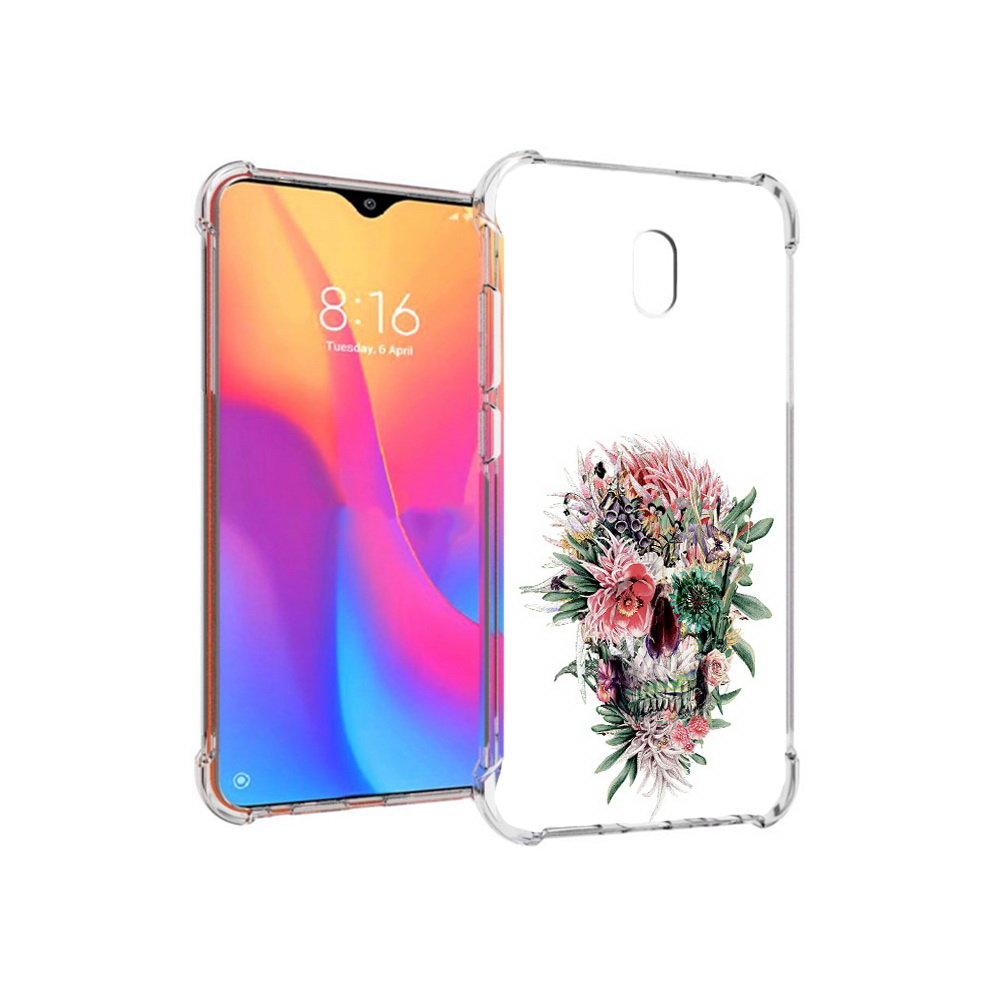 

Чехол MyPads Tocco для Xiaomi Redmi 8A череп из цветов (PT138948.272.677), Прозрачный, Tocco