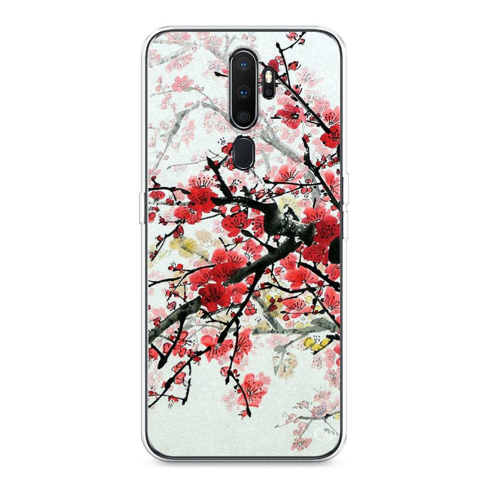

Чехол Awog на Oppo A5 (2020) "Сакура", Розовый;черный, 251350-4