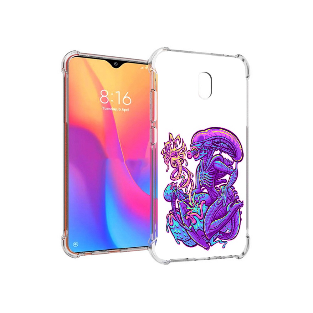 

Чехол MyPads Tocco для Xiaomi Redmi 8A чужой фиолетовый цвет (PT138948.272.693), Прозрачный, Tocco