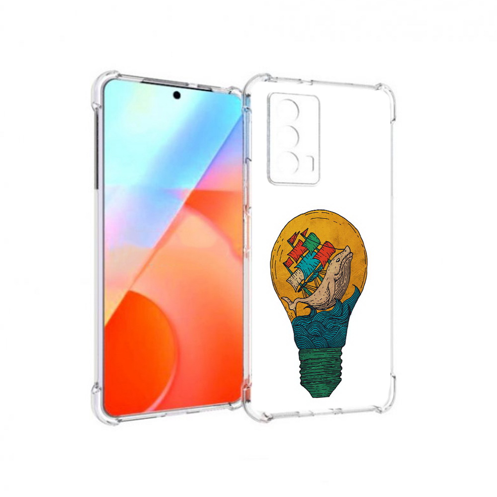 

Чехол MyPads Tocco для Vivo iQOO Z5 кит в лампочке с парусами (PT226980.401.387), Прозрачный, Tocco