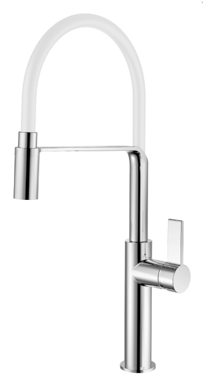 

Смесители Rush MS9035-35White для кухонной стойки с гибким изливом, белый/хром, Серебристый