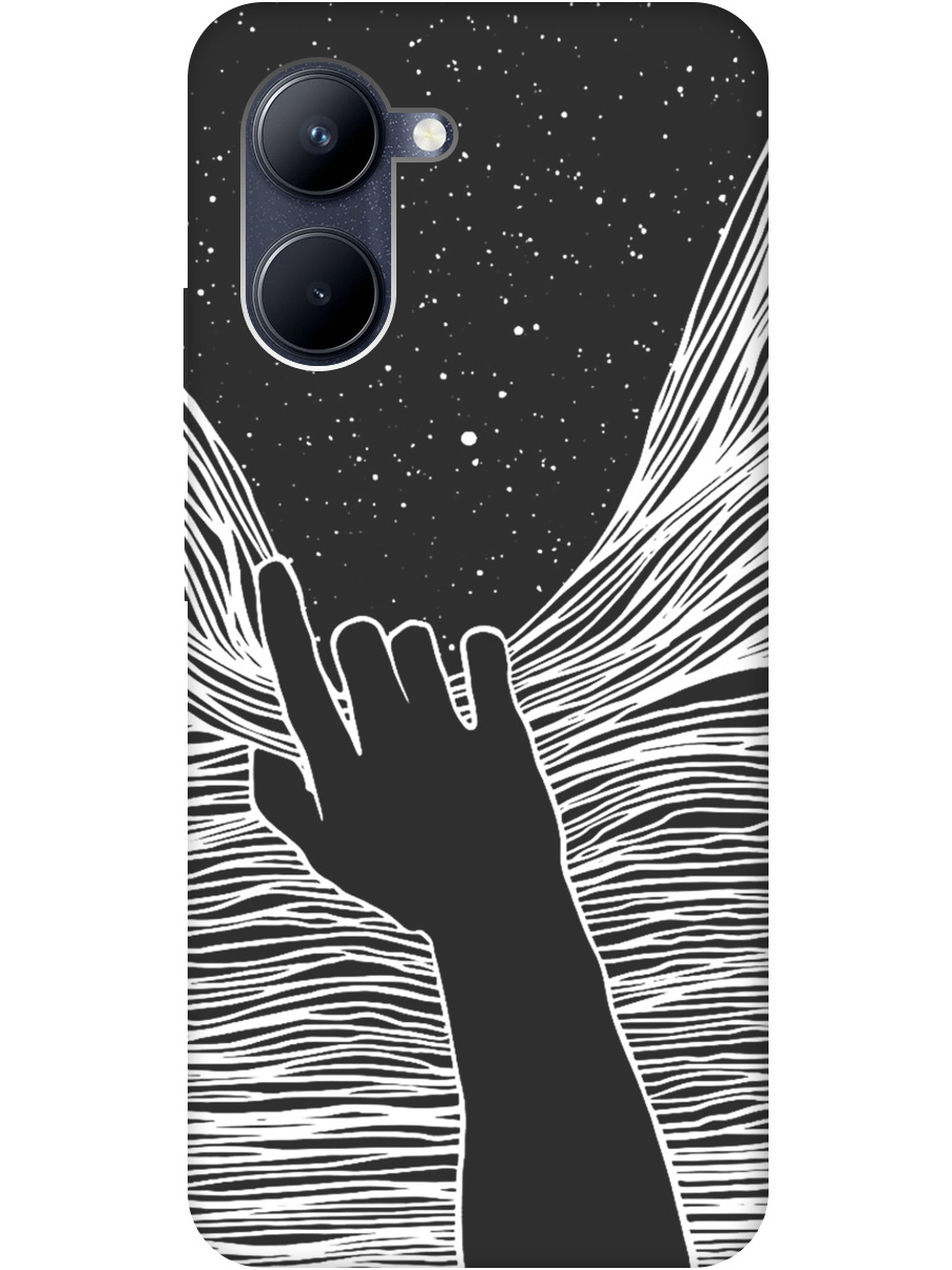 

Силиконовый чехол на realme C33 с рисунком "Рука и нити" Soft Touch черный, 20000859