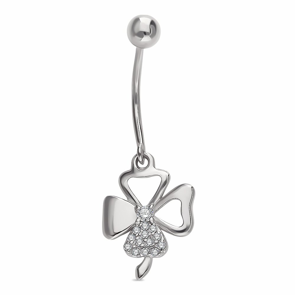 Пирсинг из серебра с фианитом 585Gold 908000109