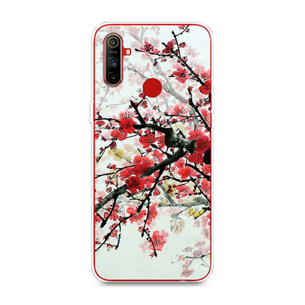 

Чехол Awog на Realme C3 "Сакура", Розовый;черный, 253050-4