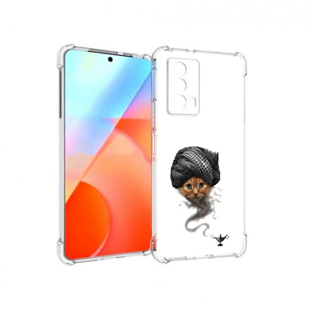 

Чехол MyPads Tocco для Vivo iQOO Z5 кот джин (PT226980.401.398), Прозрачный, Tocco