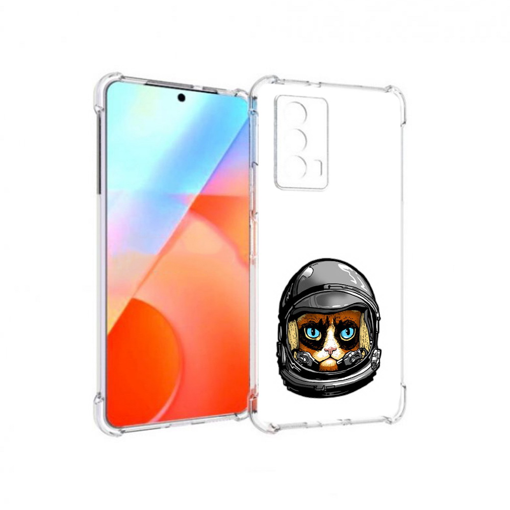 

Чехол MyPads Tocco для Vivo iQOO Z5 кот космонавт (PT226980.401.400), Прозрачный, Tocco