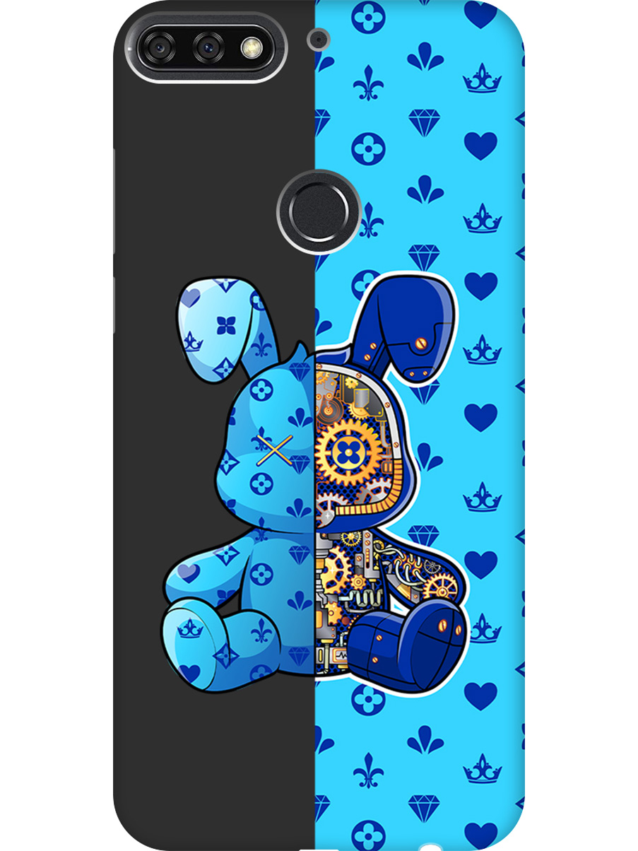 

Силиконовый чехол на Honor 7C/7A Pro, Huawei Y6 Prime (2018) с принтом 812490, Черный;голубой;синий, 717873071