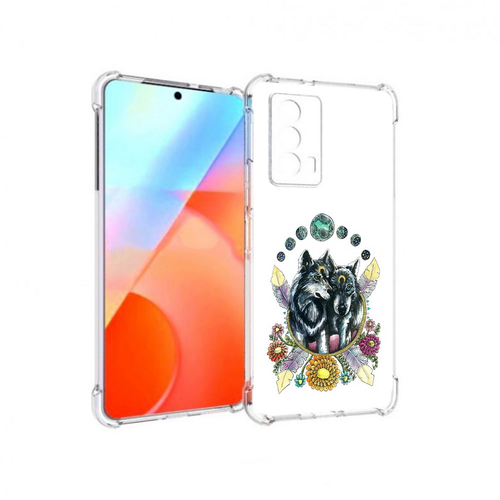 

Чехол MyPads Tocco для Vivo iQOO Z5 красивые волки абстракция (PT226980.401.408), Прозрачный, Tocco