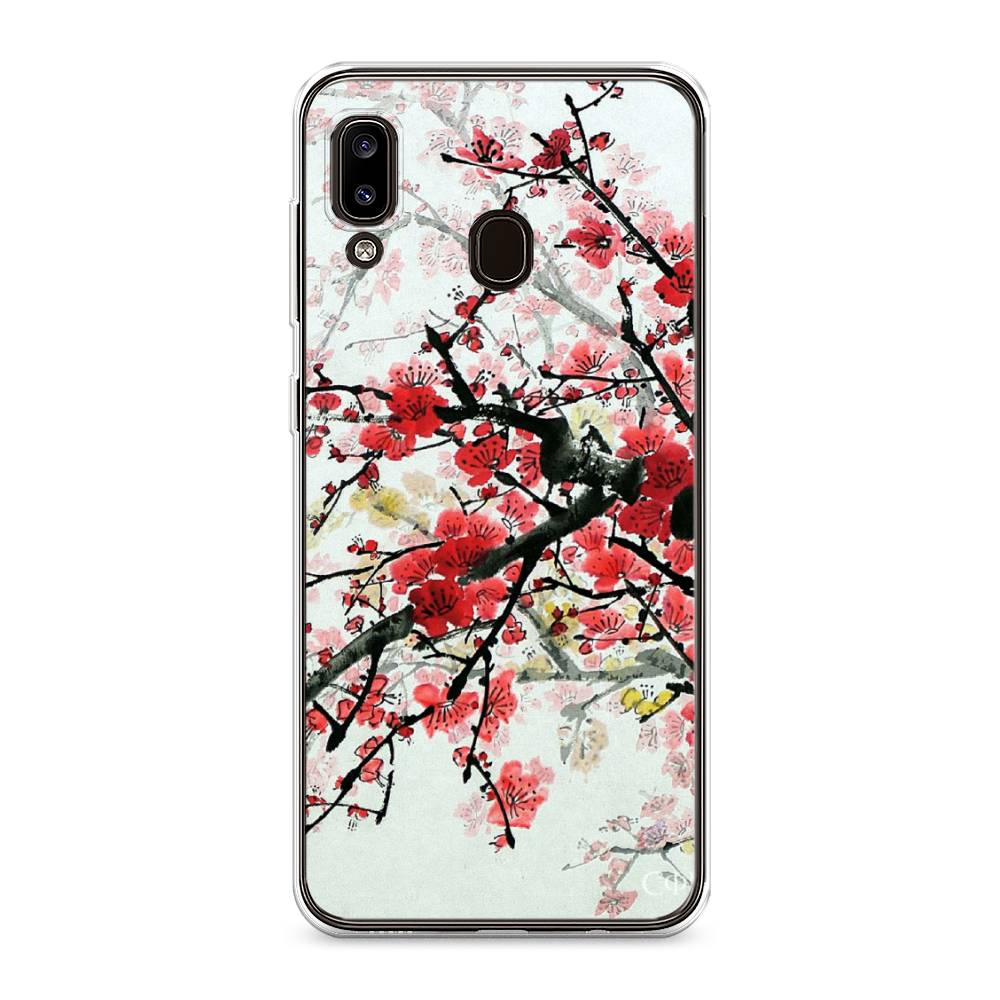 

Чехол Awog на Samsung Galaxy A30 "Сакура", Розовый;черный, 27550-4