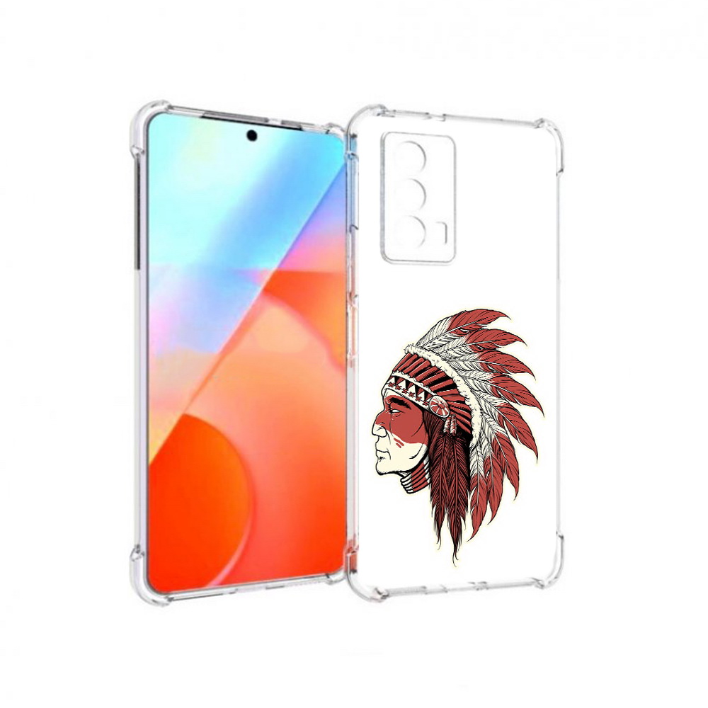 

Чехол MyPads Tocco для Vivo iQOO Z5 красный индеец (PT226980.401.411), Прозрачный, Tocco