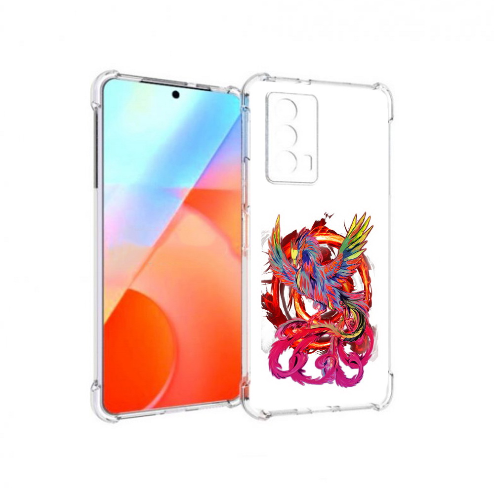 

Чехол MyPads Tocco для Vivo iQOO Z5 красочный феникс (PT226980.401.414), Прозрачный, Tocco
