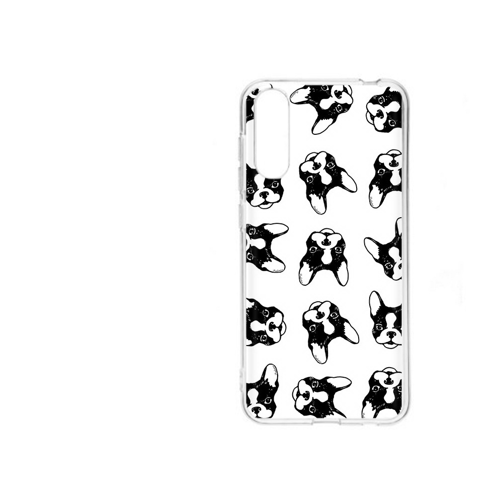 Чехол MyPads Tocco для ZTE Blade A7 2020 черно белые собачки (PT142232.471.683)