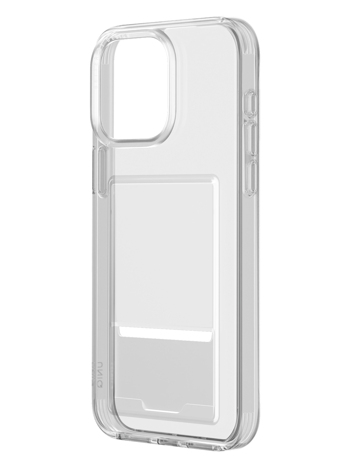 

Чехол Uniq для iPhone 15 Pro с карманом для карт Clear, Прозрачный