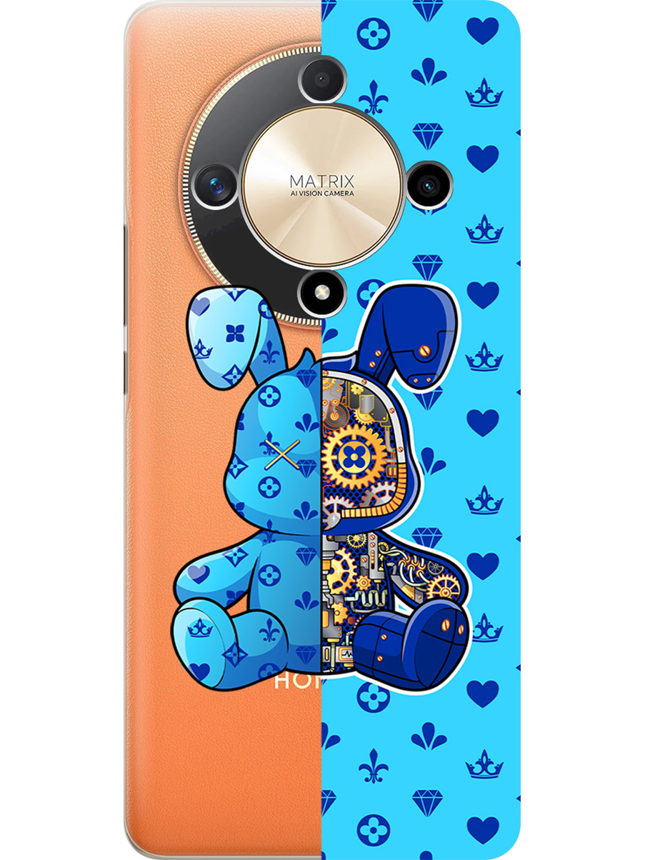 

Силиконовый чехол на Honor X9b/X50 с принтом "Голубой Кролик с механизмом", Прозрачный;голубой;синий, 781974371