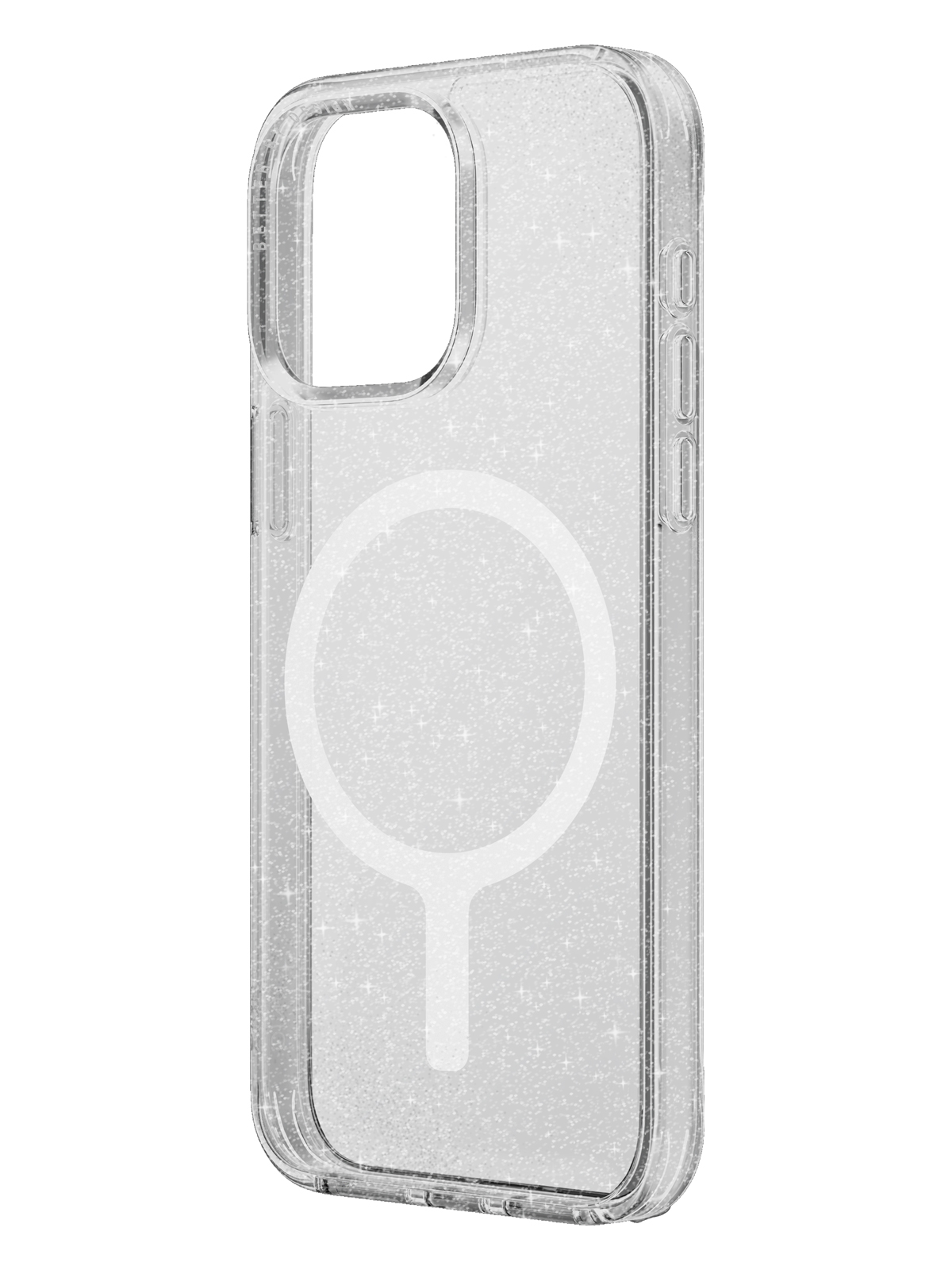 

Чехол Uniq для iPhone 15 Pro Max с MagSafe Tinsel, Прозрачный
