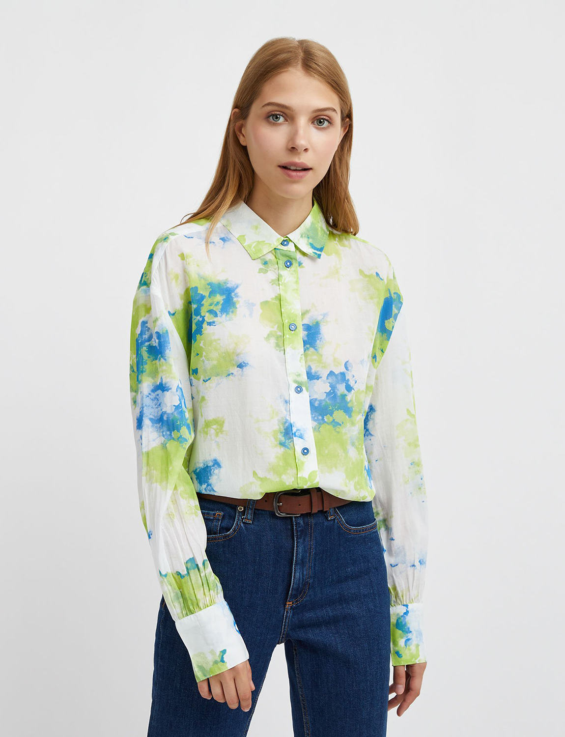 

Рубашка женская United Colors of Benetton 21A_56C45QD23 разноцветная XL, 21A_56C45QD23