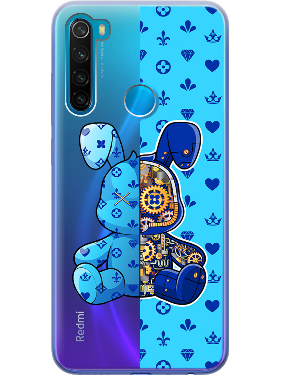 

Силиконовый чехол на Xiaomi Redmi Note 8T с принтом "Голубой Кролик с механизмом", Прозрачный;голубой;синий, 722349071