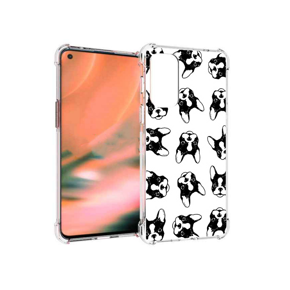 

Чехол MyPads Tocco для OnePlus Nord 2 5G черно белые собачки (PT161451.125.683), Прозрачный, Tocco