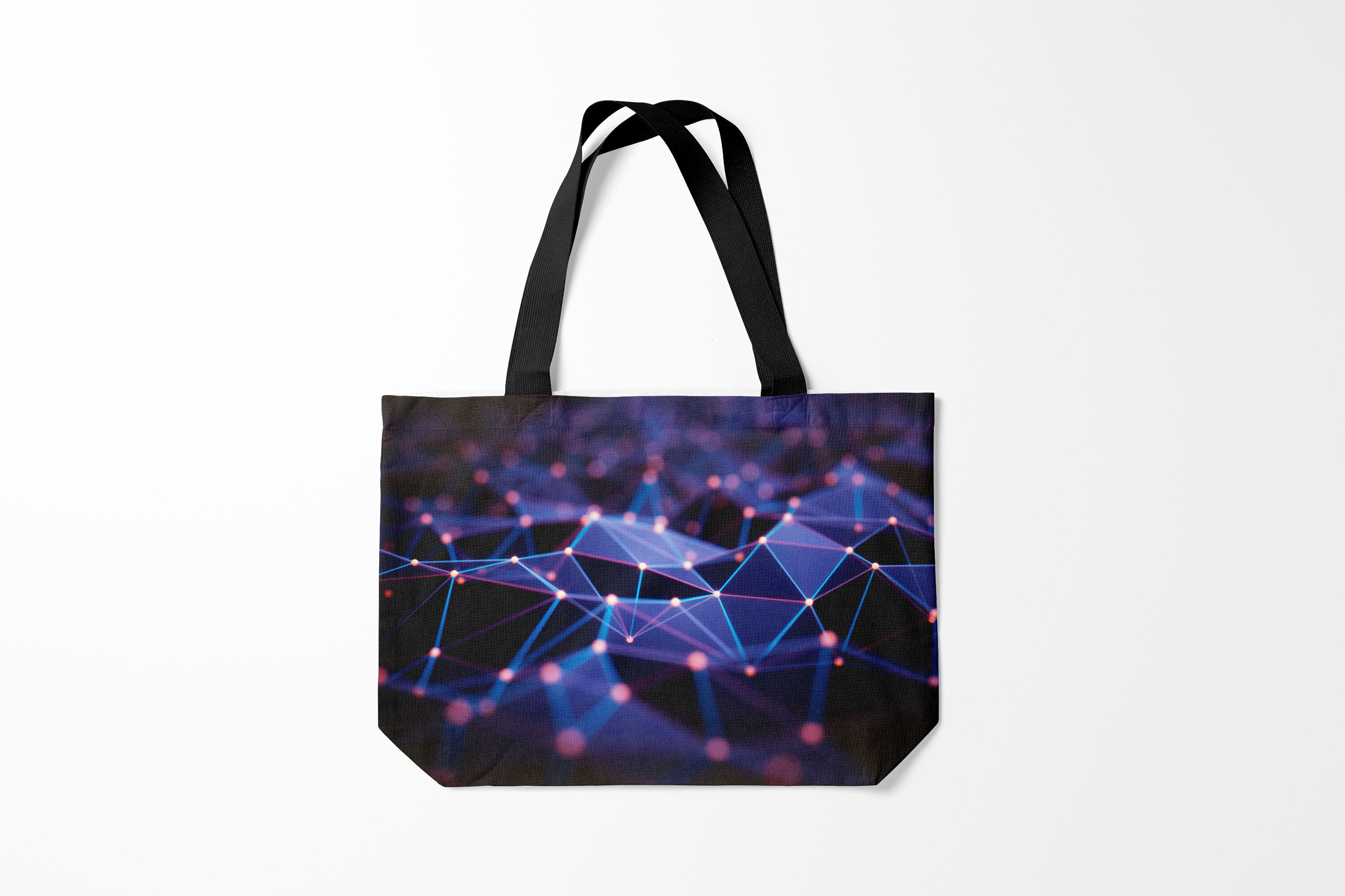 

Сумка шoппер унисекс Burnettie Текстуры 3D блики, синий, Разноцветный, Текстуры 3D блики