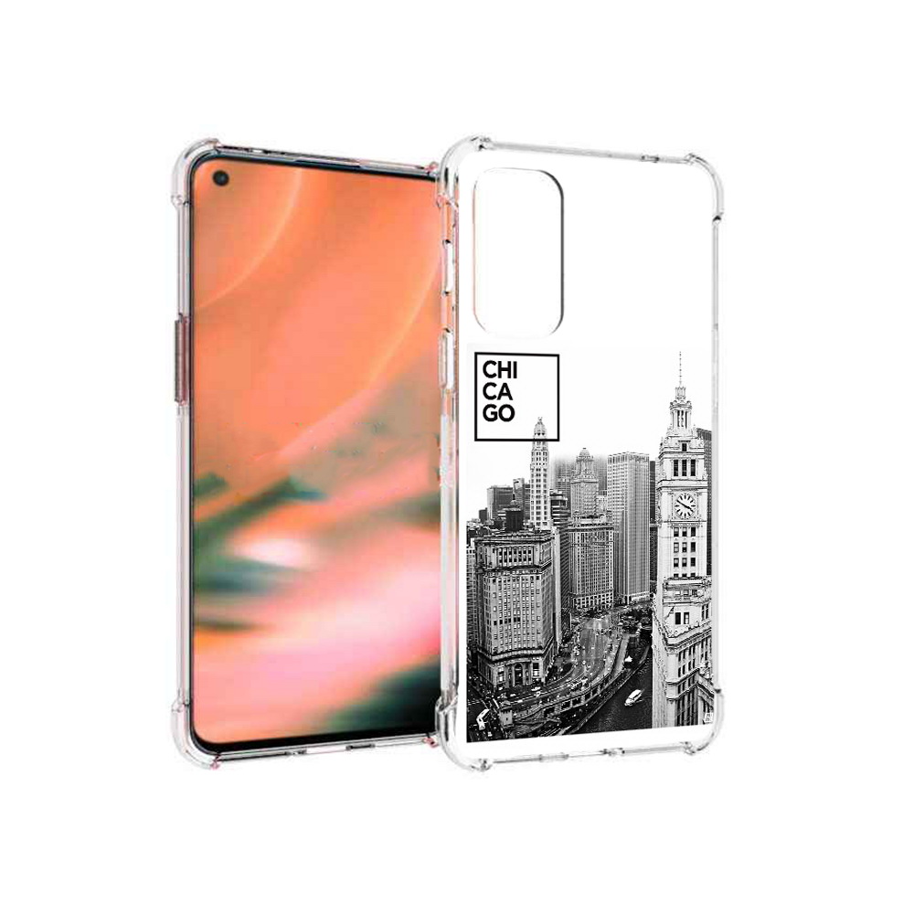 Чехол MyPads Tocco для OnePlus Nord 2 5G черно белый чикаго (PT161451.125.689)