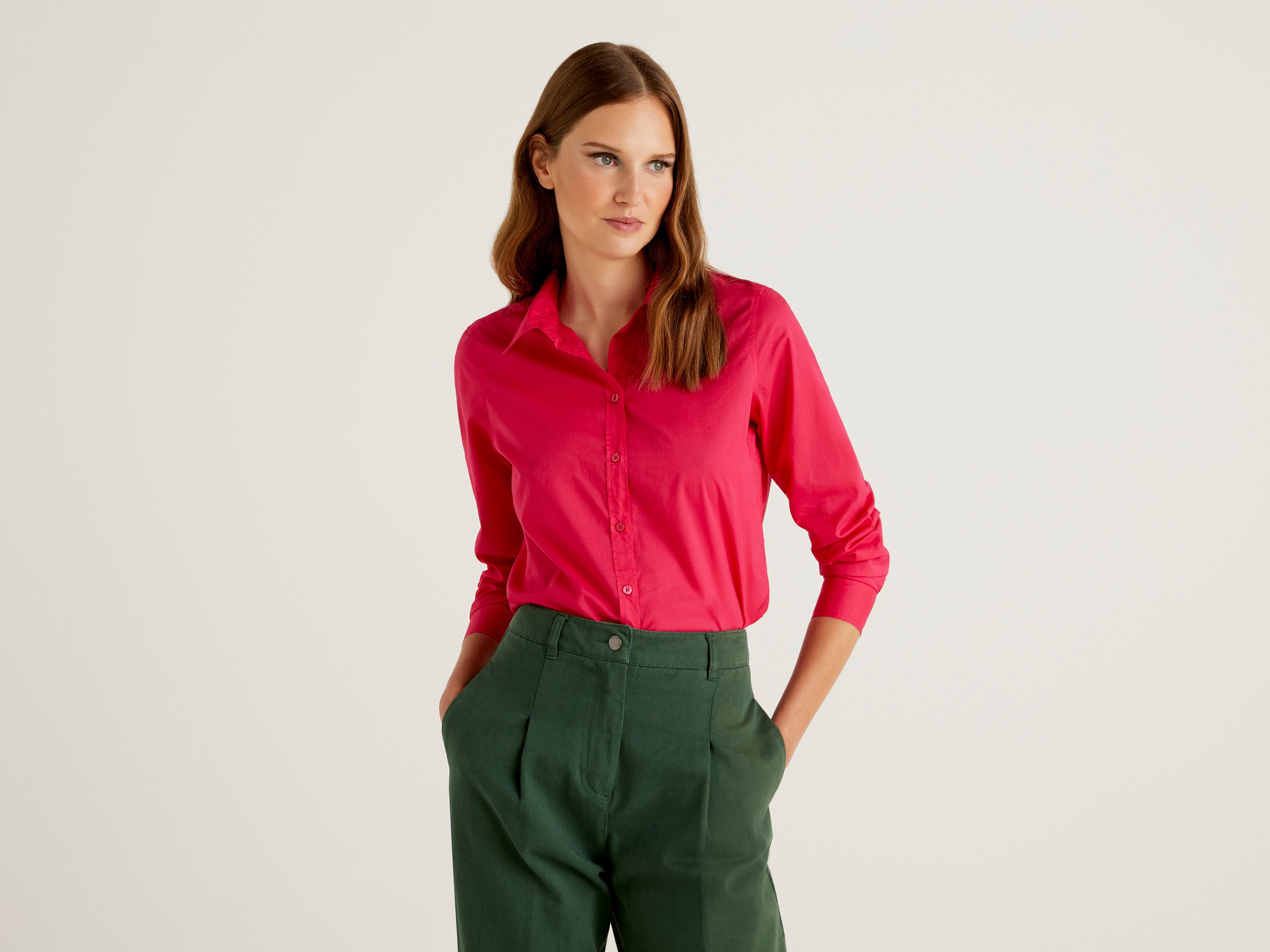 

Рубашка женская United Colors of Benetton 21A_5CQY5QC13 розовая XL, 21A_5CQY5QC13