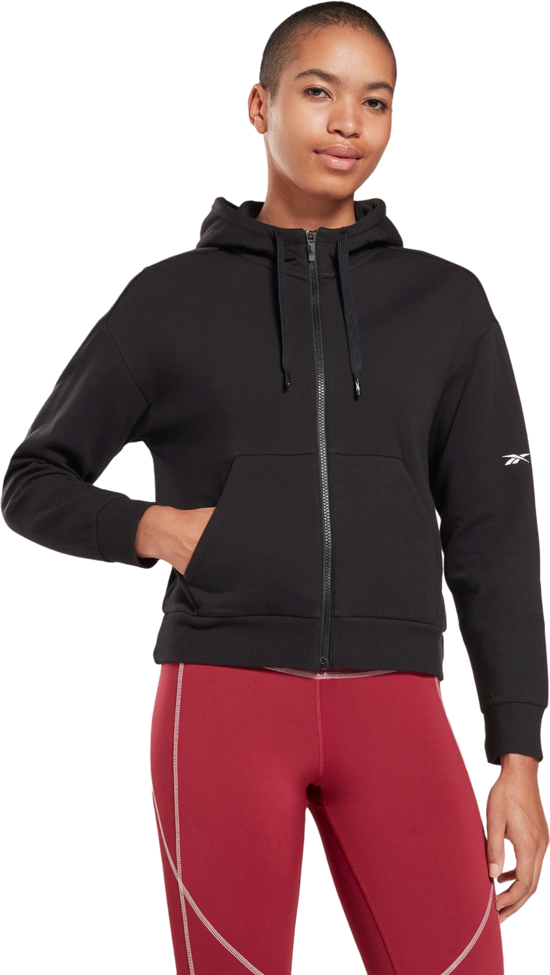 

Толстовка женская Reebok H49050 черная XS, Черный, H49050