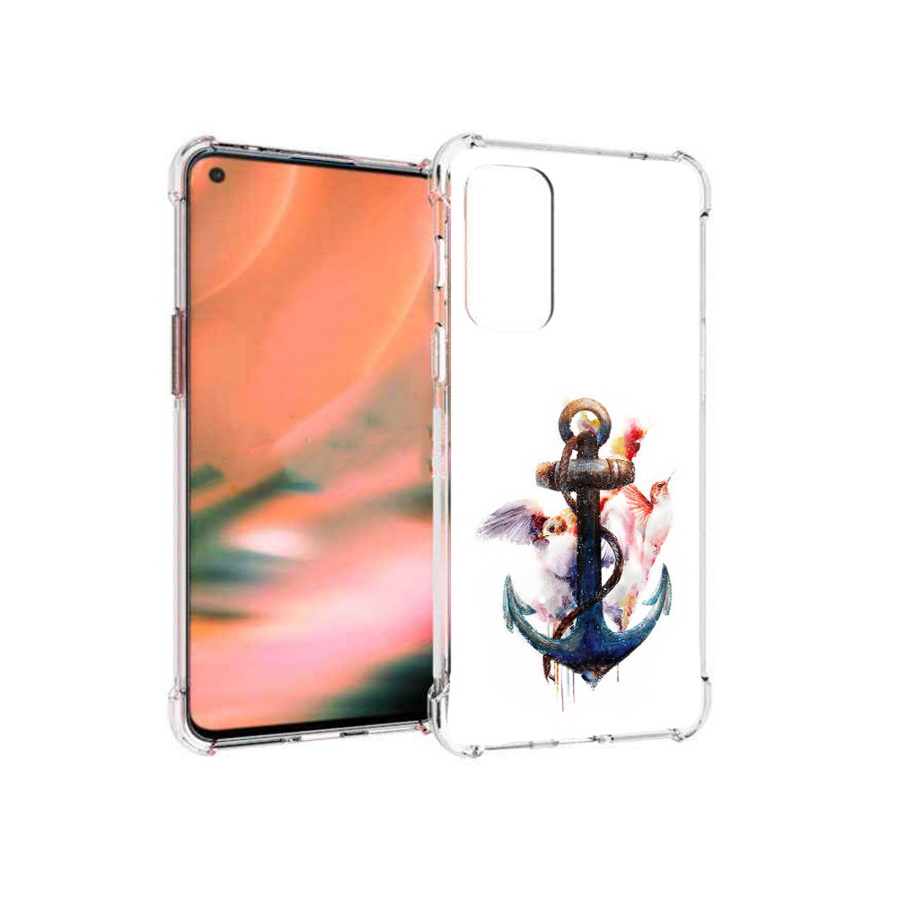 

Чехол MyPads Tocco для OnePlus Nord 2 5G якорь с птицами (PT161451.125.703), Прозрачный, Tocco
