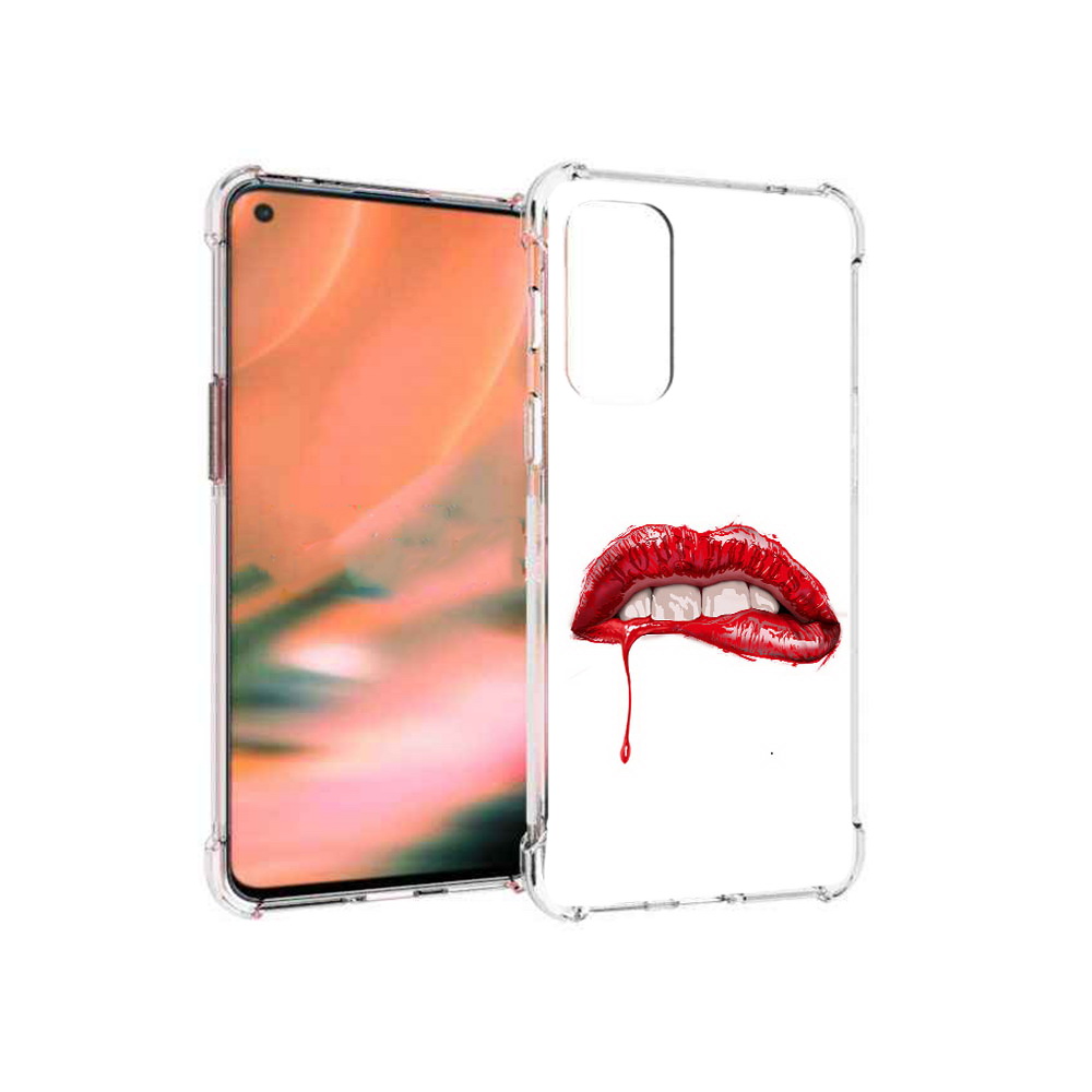 

Чехол MyPads Tocco для OnePlus Nord 2 5G яркие красные губы (PT161451.125.706), Прозрачный, Tocco