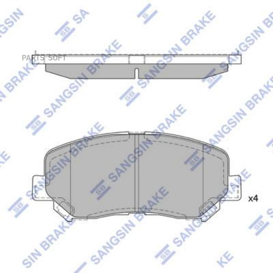 

Тормозные колодки Sangsin brake передние дисковые SP1671