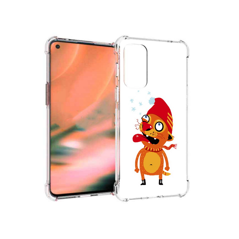 

Чехол MyPads Tocco для OnePlus Nord 2 5G Зимний кот (PT161451.125.88), Прозрачный, Tocco
