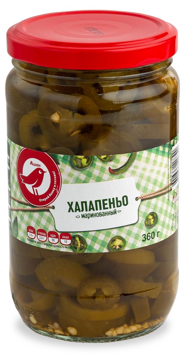 Перец халапеньо АШАН Красная птица маринованные 360 г 120₽