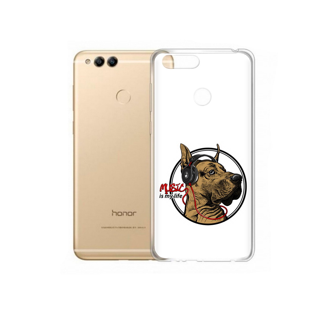 

Чехол MyPads Tocco для Huawei 7X музыкальная собака (PT94112.65.490), Прозрачный, Tocco