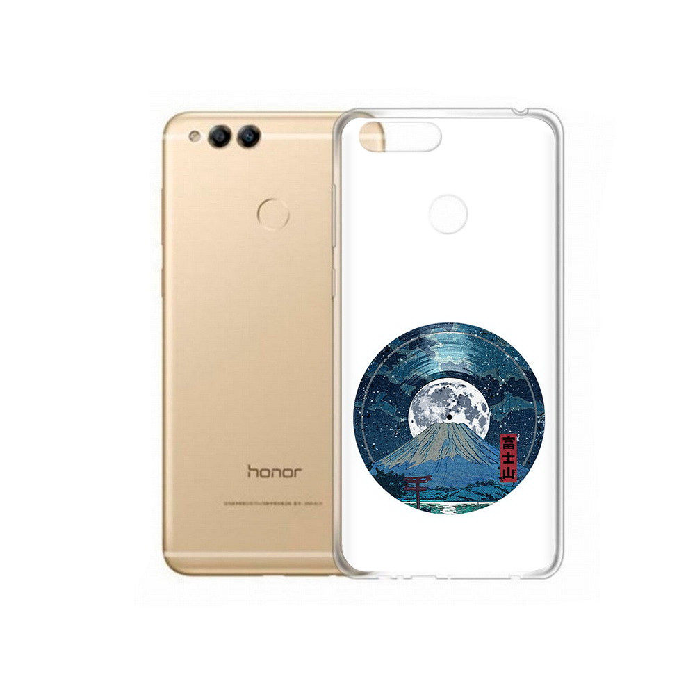 

Чехол MyPads Tocco для Huawei 7X нарисованная виниловая гора с луной (PT94112.65.497), Прозрачный, Tocco