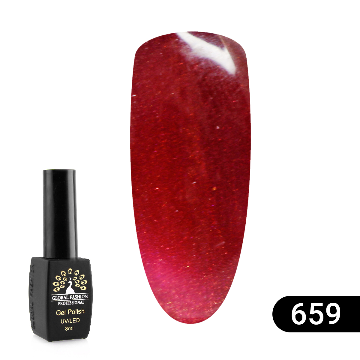 фото Гель-лак sexy red global fashion 659 8 мл