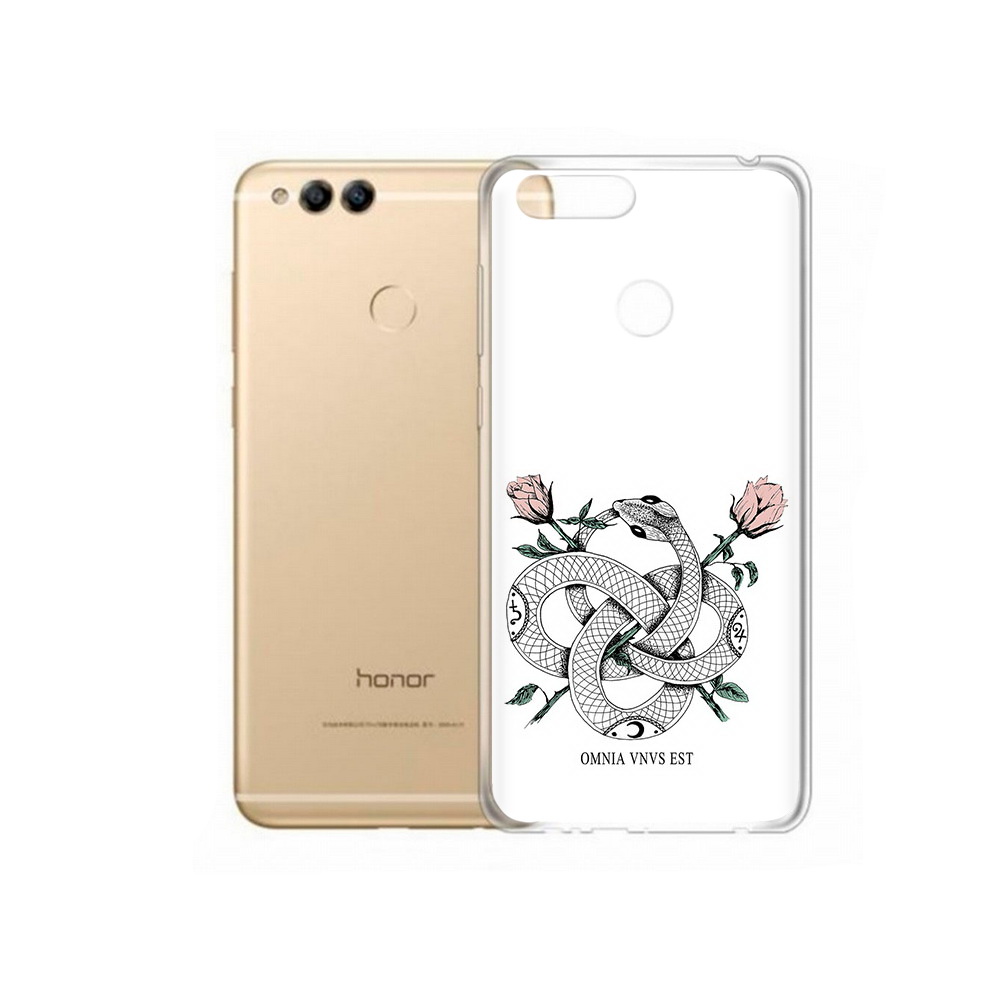 

Чехол MyPads Tocco для Huawei 7X нарисованная змея абстракция (PT94112.65.502), Прозрачный, Tocco