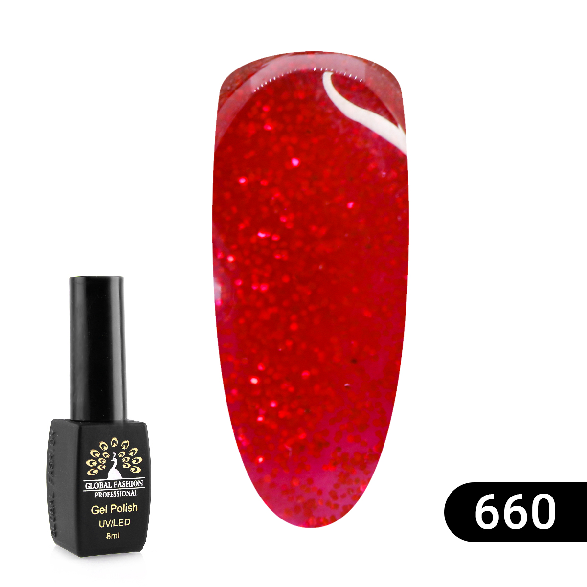 

Гель-лак Sexy Red Global Fashion 660 8 мл
