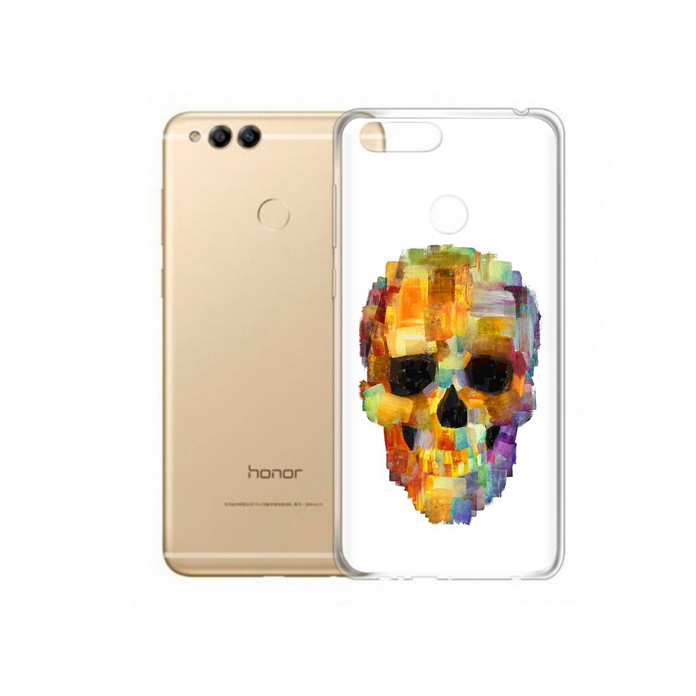 

Чехол MyPads Tocco для Huawei 7X нарисованный череп (PT94112.65.516), Прозрачный, Tocco